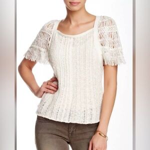 white braided womens top free people Small
